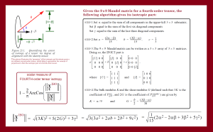 The isotropic part of a fourth-order tensor, as well as a scalar measure of anisotropy ranging from 0 to 1.